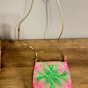 Lilly Pulitzer Pink and Green Crossbody Bag